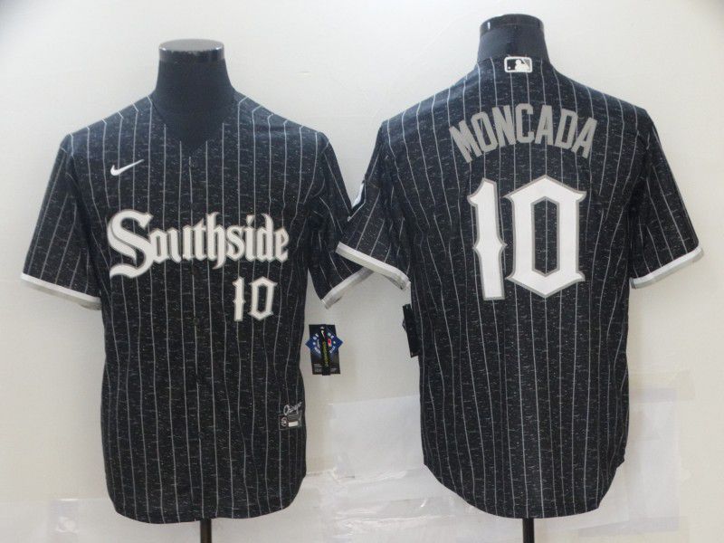 Men Chicago White Sox 10 Moncada City Edition Black Game Nike 2021 MLB Jerseys